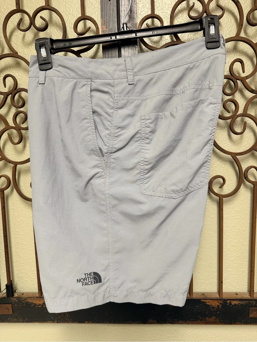 The North Face Light Gray Shorts with Black Logo